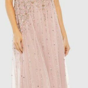 NWT Mac Duggal  [sz 12 & 14 ]9224 One Shoulder Embellished Trapeze A Line Gown
